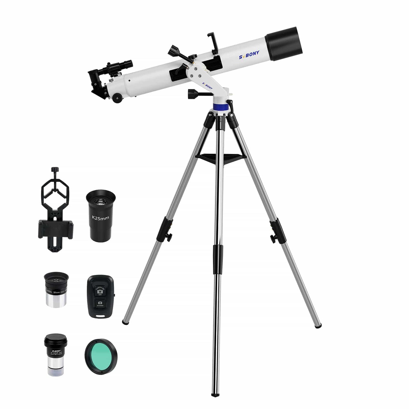 SV520長焦点比望遠鏡キット 天体望遠鏡セット 学習望遠鏡キット初心者用望遠鏡 子供 キャンプ クレーター 土星の環が見える 木星の縞が見える 金星 月 天体観測 三脚付き