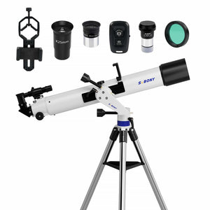 SV520長焦点比望遠鏡キット 天体望遠鏡セット 学習望遠鏡キット初心者用望遠鏡 子供 キャンプ クレーター 土星の環が見える 木星の縞が見える 金星 月 天体観測 三脚付き